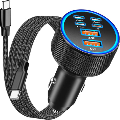 USB C Car Charger, Rombica 2Pack 3-Port 67W Dual PD USB-C&USB-A Car Power Cigarette Lighter USB Charger 3 in 1 PD/QC Type C Fast Car Charge for iPhone 17 17 Pro Max 16 15 14 13 12/Galaxy S26 S25/Pixel