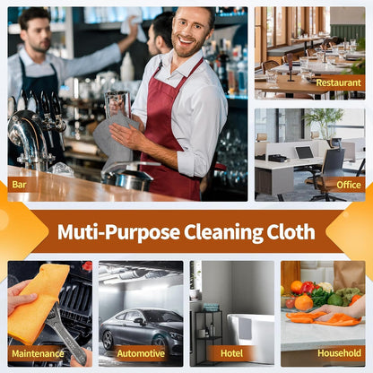 FIXSMITH Microfiber Cleaning Cloth - Pack of 50, Microfiber Towels for Cars 16 x 12 in, Highly Absorbent Cleaning Rags, Lint-Free, Streak-Free Cleaning Cloths for Car Kitchen Home Office