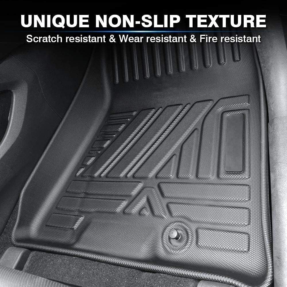 All Weather Rubber Car Floor Mats Compatible with 2013-2017 Honda Accord, Custom Fit Car Mat Full Set with Raised Edge, Odorless, Easy to Install in 5 min, Non-Slip Surface, No Need Trimming