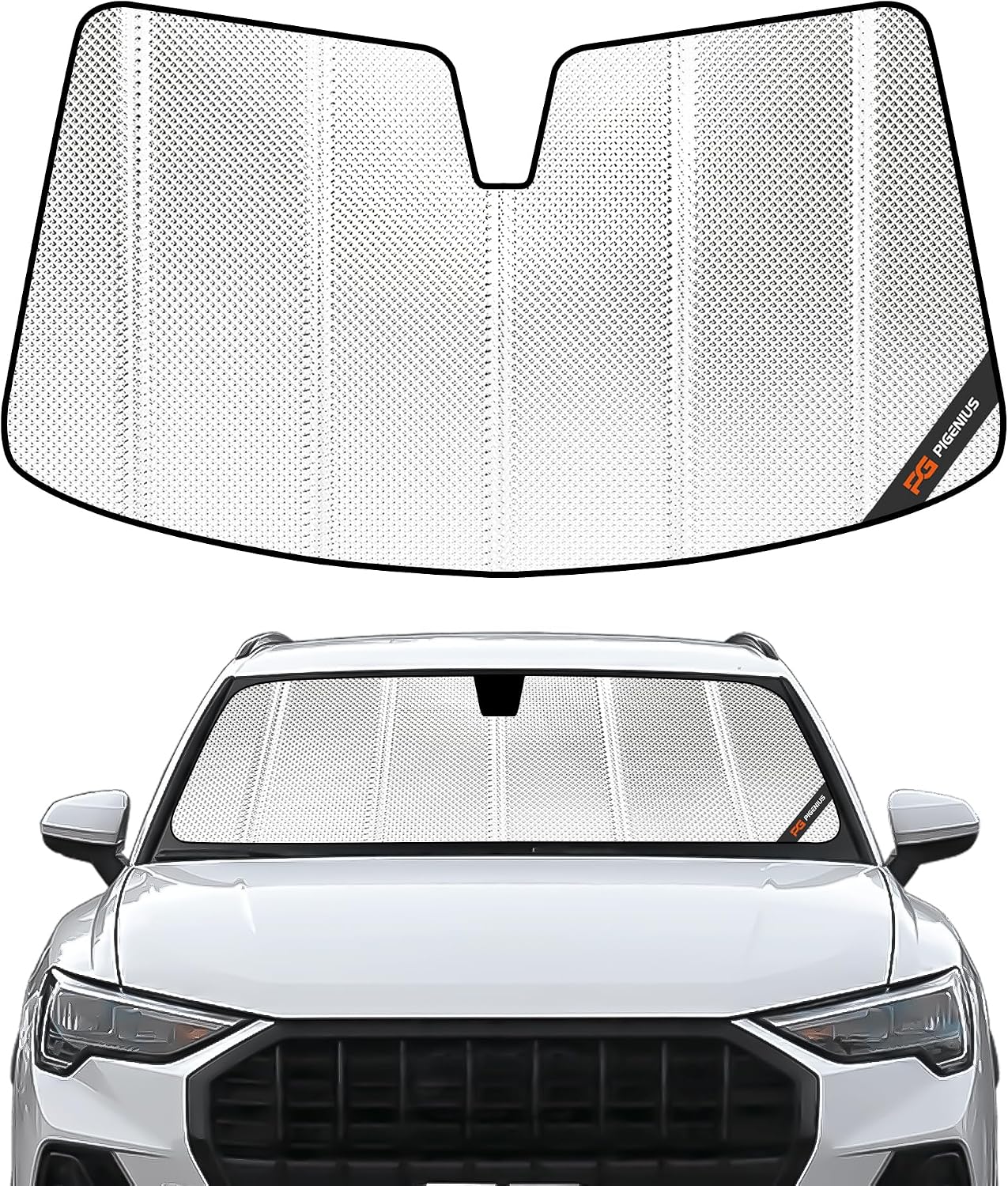 Pigenius Windshield Sunshade for Audi Q5/SQ5 2018-2025, Q5 Sportback/SQ5 Sportback 2021-2025, Q5 PHEV 2020-2025 - AstraGuard