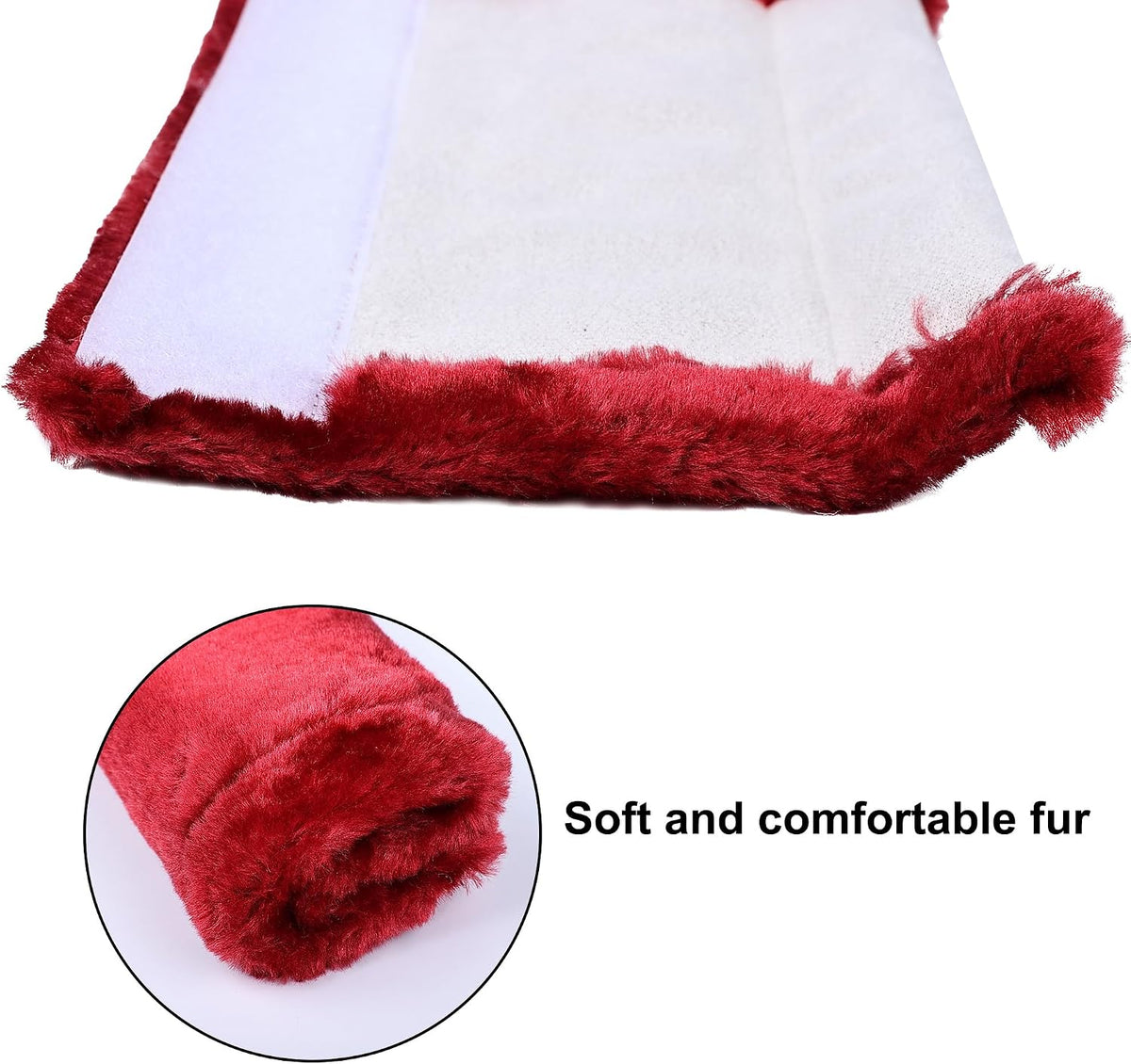 MOONET 2 Packs Car Seatbelt Covers Shoulder Pad for More Comfortable Driving, Universal Seat Belt Cover for Handbag Camera Backpack Straps, Soft Faux Sheepskin Wool Seat Belt Cushion (Beige)