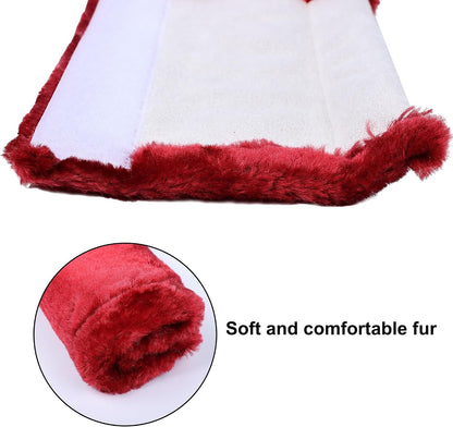 MOONET 2 Packs Car Seatbelt Covers Shoulder Pad for More Comfortable Driving, Universal Seat Belt Cover for Handbag Camera Backpack Straps, Soft Faux Sheepskin Wool Seat Belt Cushion (Beige)
