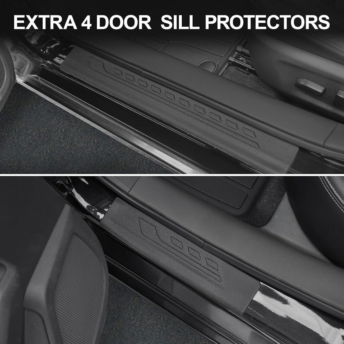 Floor Mats for 2026 2019-2025 Nissan Altima, TPE All Weather Durable Floor Liners Door Sill Guards for Nissan Altima Accessories