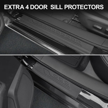 Floor Mats for 2026 2019-2025 Nissan Altima, TPE All Weather Durable Floor Liners Door Sill Guards for Nissan Altima Accessories