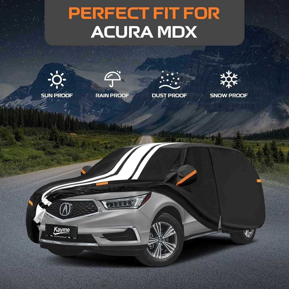 Kayme Heavy Duty Car Cover Custom Fit for BMW 3 Series 320i 325i 328i 330i 335i (1982-2026), Outdoor Full Exterior Cover with Tape and Towel, Rain Snow Sun UV Protection. - Colors A