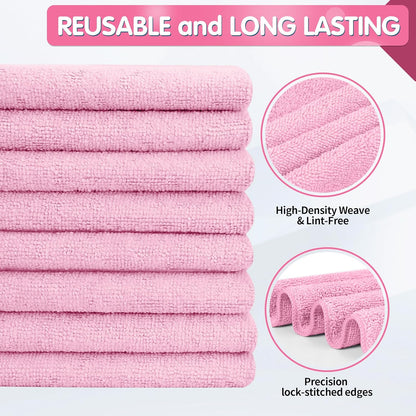 FIXSMITH Microfiber Cleaning Cloth - Pack of 50, Microfiber Towels for Cars 16 x 12 in, Highly Absorbent Cleaning Rags, Lint-Free, Streak-Free Cleaning Cloths for Car Kitchen Home Office