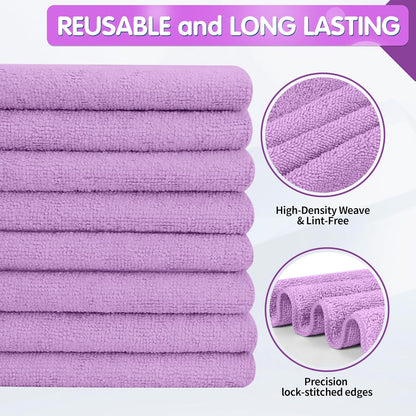 FIXSMITH Microfiber Cleaning Cloth - Pack of 50, Microfiber Towels for Cars 16 x 12 in, Highly Absorbent Cleaning Rags, Lint-Free, Streak-Free Cleaning Cloths for Car Kitchen Home Office