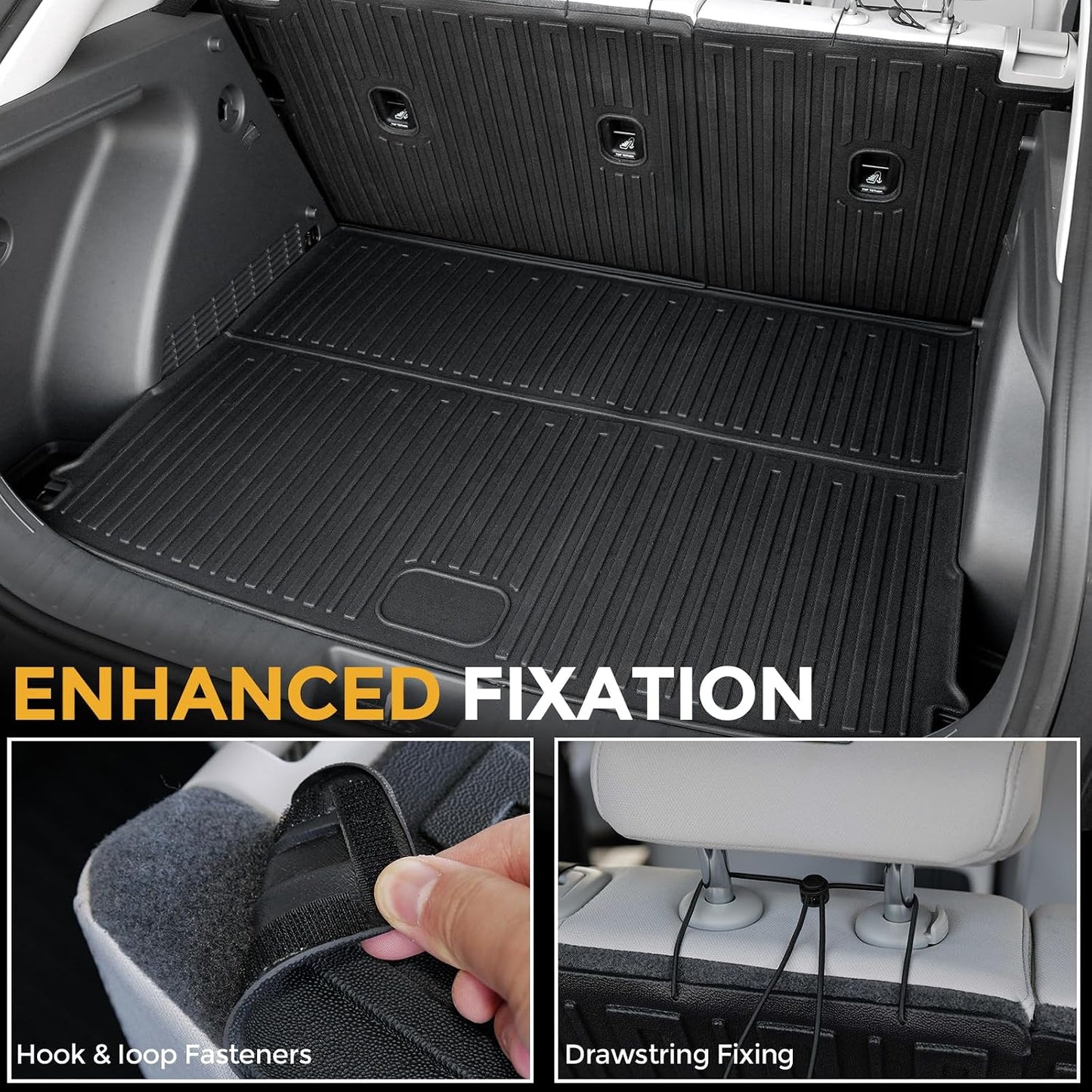 Floor Mats for Hyundai Elantra Gas 2021-2026, All Weather Floor Mats Trunk Cargo Liner and Door Sill Guards Accessories, Full Coverage Set (Not fit Hybrid Models)