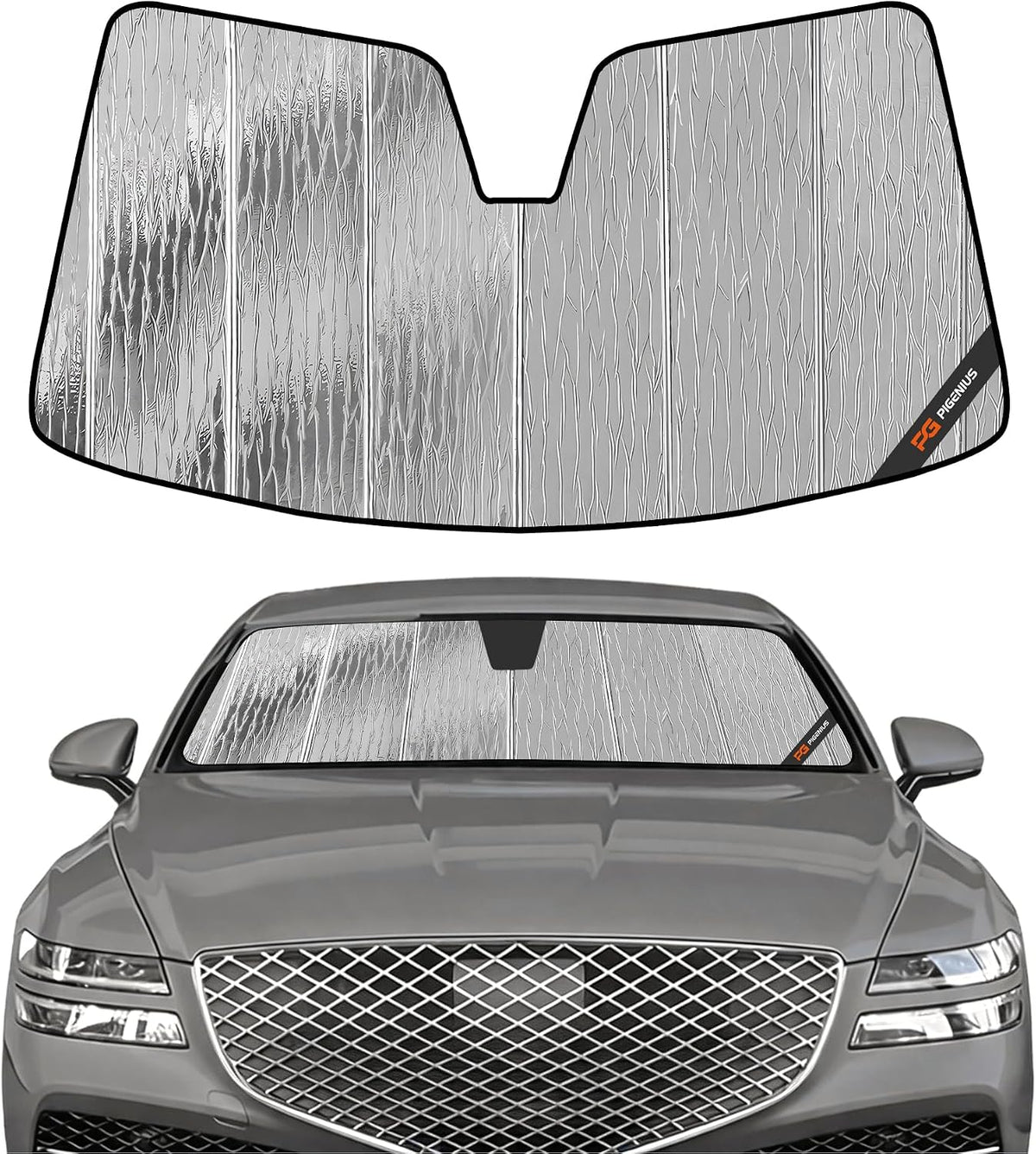 Pigenius Windshield Sun Shade for Genesis G80 2017-2020 Front Window Sunshade - AstraGuard