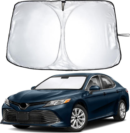 EcoNour Car Windshield Sun Shade | 2025 Upgraded Innovative No-Light-Pass Technology for Maximum Coverage | Foldable Sun Shade Keeps Your Vehicle Cool | Must-Have Car Accessories | Small (59" x 29") - Colors L