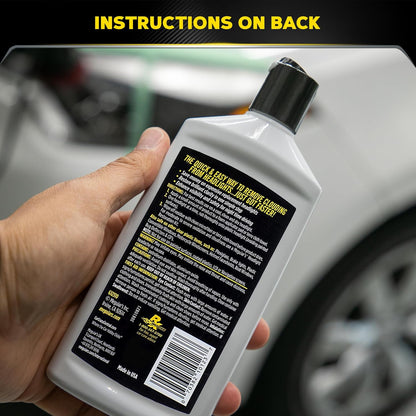 Meguiar's PlastX Clear Plastic Polish, Fast & Easy Clear Plastic Restorer for Headlights, Taillights, Soft Top Windows, and More, Remove Scratches, Cloudiness, Yellowing, and Oxidation, 10 oz.