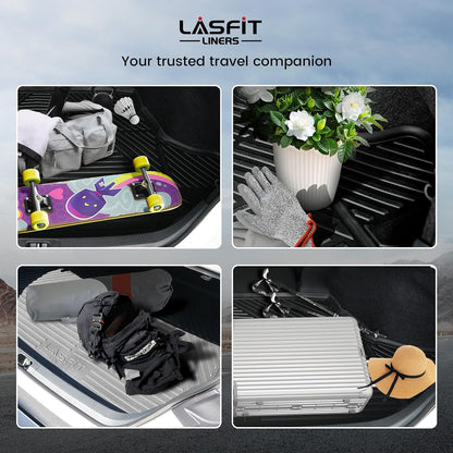 LASFIT Floor Mats for 2019-2025 2026 Ram 2500/3500 Crew Cab Bucket Seat for Carpet & Vinyl Floor (NOT fit Model with PTO Kit), All Weather TPE Custom Fit Car Mats Floor Liners 1st & 2nd Row, Black