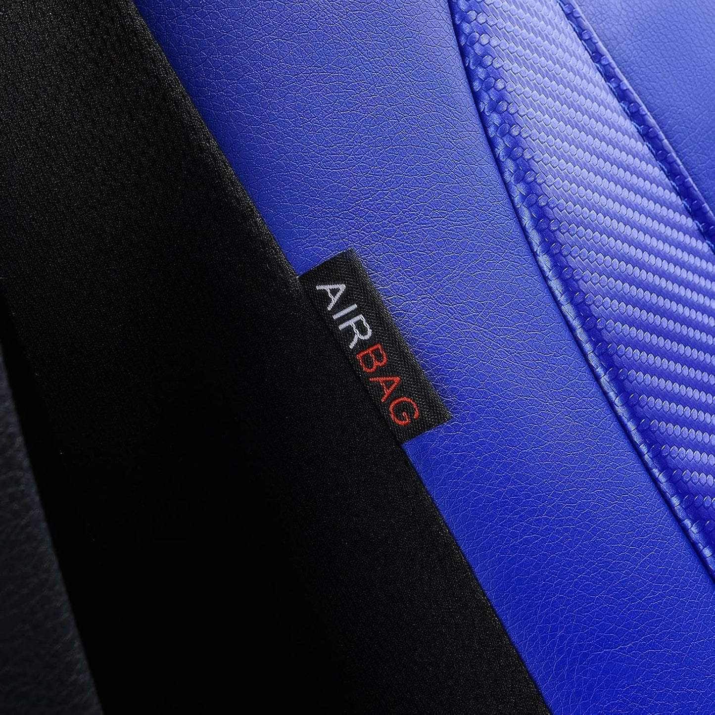 Flying Banner Carbon Fiber Leather Vehicle Seat Covers, Leopard Gray Black, Universal Fit - 8PCS