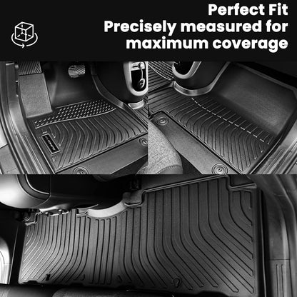 All Weather Floor Mat Fit for Toyota Corolla(Include Hybrid Exclude Hatchback) 2026 2025-2020 TPE Rubber Liners Corolla Accessories All Season Guard Odorless Anti-Slip Liner Black