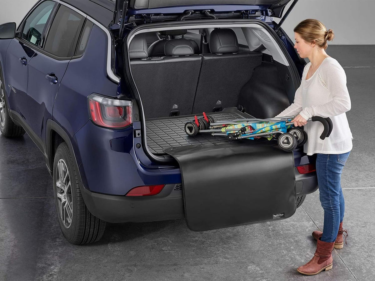 WeatherTech Cargo Trunk Liner with Bumper Protector for Jeep Grand Cherokee, Grand Cherokee, Behind 2nd Row w/Bumper Protector (40469SK), Black