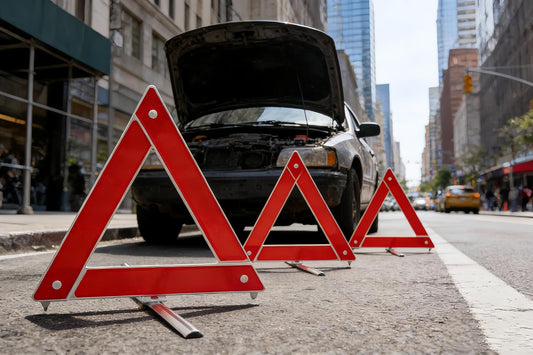 3 Pack Emergency Warning Triangles for Vehicles, Foldable Reflective Roadside Safety Triangles with Storage Case, Car Emergency Breakdown Hazard Sign Kit for Truck SUV Auto