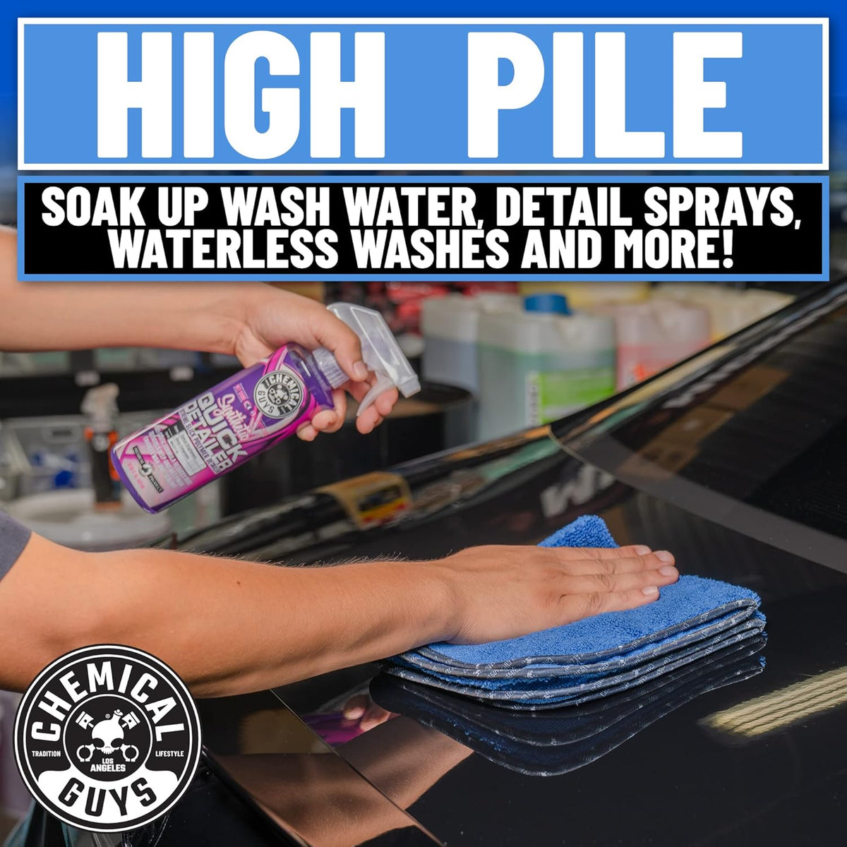 Chemical Guys Professional Grade Premium Microfiber Towels for Cars, Gold, 16" x 16", Ultra-Soft and Scratch-Free Car Detailing Cloths for Trucks, Motorcycles, and More - 24 Pack