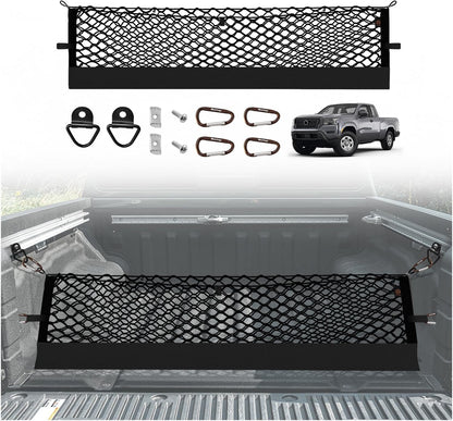Muslogy Truck Bed Cargo Net Trunk Netting Compatible with 2023-2025 2026 Honda CR-V Accessories, Pickup Cargo Organizer SUV Sedan Storage Net w/Heavy Duty Carabiners - Colors A