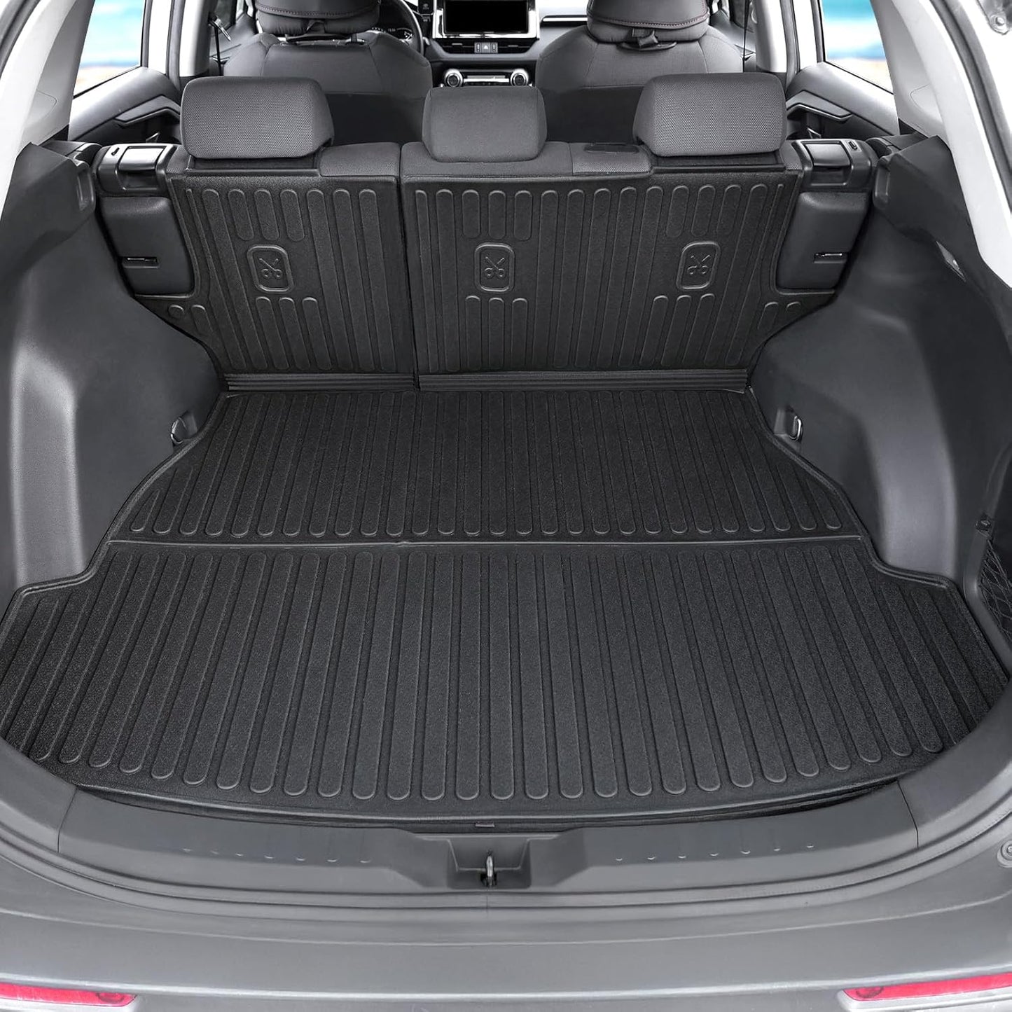 Floor Mats for Toyota Sienna 2021-2026, All Weather Floor Mats Lower Trunk Cargo Liner Accessories, Full Coverage Set (Fit 8-Seat with Spare Tire)