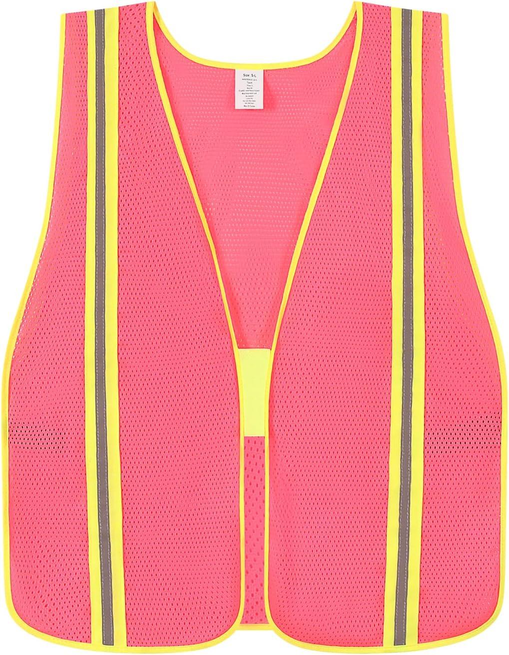 High Visibility Reflective Safety Vest for Men Women Class 2 Hi Vis Mesh Fabric Safety Work Jacket with Elastic Band