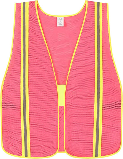 High Visibility Reflective Safety Vest for Men Women Class 2 Hi Vis Mesh Fabric Safety Work Jacket with Elastic Band