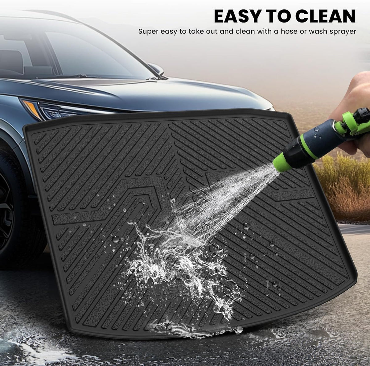 LASFIT Cargo Liner for Honda CR-V 2026 2025 2024 2023 (Gasoline & Hybrid & e:FCEV) All Weather TPE Car Trunk Mat (Upper Position), Cargo Only Black