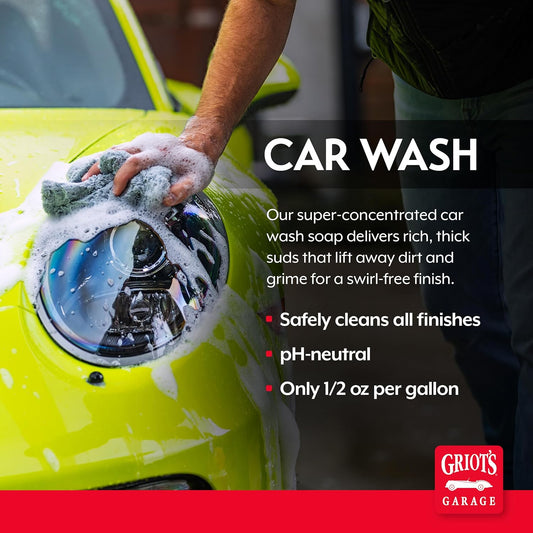 Griot's Garage Super-Concentrated Car Wash for Vehicle Washing and Cleaning, Foaming Liquid Soap, Won't Strip Waxes, Sealants or Ceramic Coatings, pH Balanced, 11102, 16oz