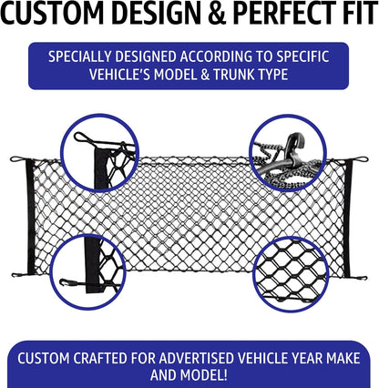 Envelope Style Trunk Mesh Cargo Net for Dodge Durango SXT GT SRT 1998-2026 - Car Accessories - Premium Trunk Organizers and Storage - Cargo Net for SUV - Vehicle Carrier Organizer for Dodge Durango