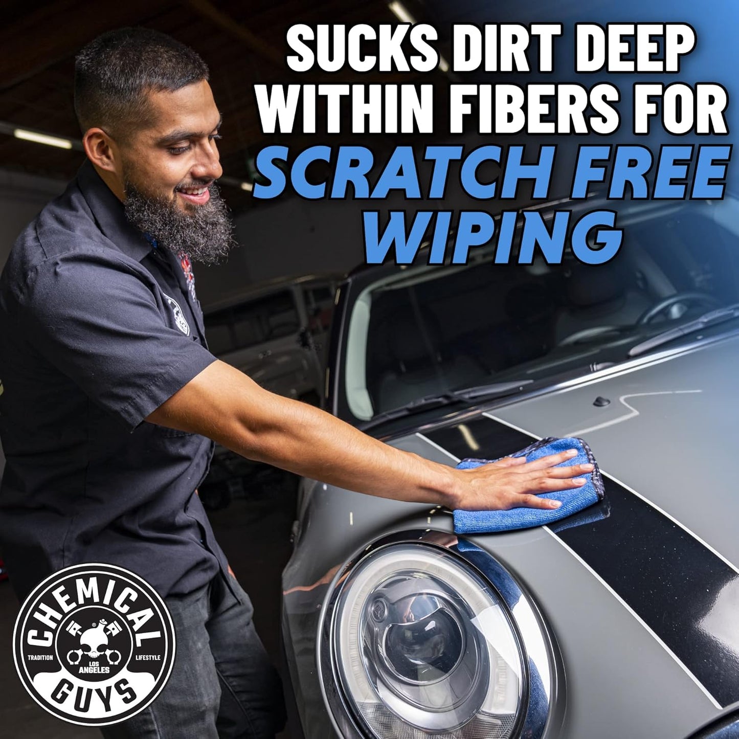 Chemical Guys Professional Grade Premium Microfiber Towels for Cars, Gold, 16" x 16", Ultra-Soft and Scratch-Free Car Detailing Cloths for Trucks, Motorcycles, and More - 12 Pack