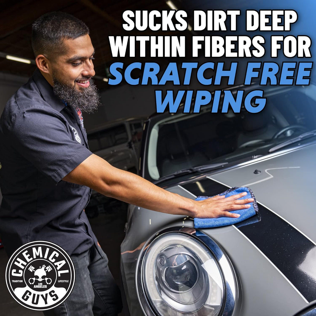Chemical Guys Professional Grade Premium Microfiber Towels for Cars, Gold, 16" x 16", Ultra-Soft and Scratch-Free Car Detailing Cloths for Trucks, Motorcycles, and More - 24 Pack
