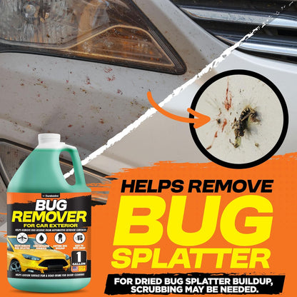 Durabasics Bug Remover for Car Exterior, 1 Gallon – Car Bug Remover Spray Helps Loosen Bug Residue & Road Grime – Exterior Cleaner for Common Surfaces Including Paint, Glass, Plastic & Trim