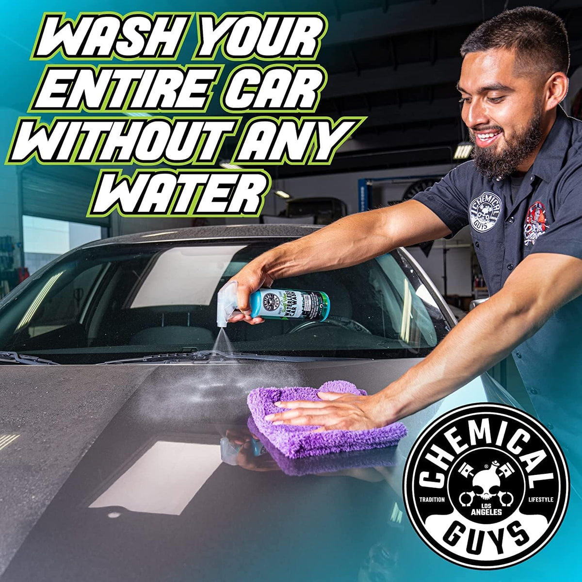 Chemical Guys Swift Wipe Sprayable Waterless Car Wash Spray - Spray and Wipe to Safely Clean and Shine Cars, Trucks, Motorcycles, RV & More, High Lubrication Formula, 128 oz