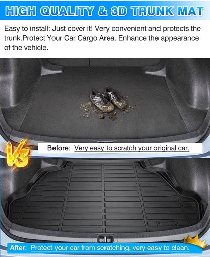 Rav4 Cargo Liner - Trunk Mat for Toyota RAV4 2019-2024 2025, All Weather Cargo Mat for rav4 Accessories, Heavy Duty (Fit for All Models)