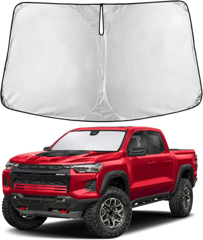 EcoNour Car Windshield Sun Shade | 2025 Upgraded Innovative No-Light-Pass Technology for Maximum Coverage | Foldable Sun Shade Keeps Your Vehicle Cool | Must-Have Car Accessories | Small (59" x 29") - Colors C