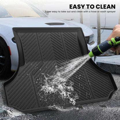 LASFIT Floor Mats for 2019-2025 2026 Ram 2500/3500 Crew Cab Bucket Seat for Carpet & Vinyl Floor (NOT fit Model with PTO Kit), All Weather TPE Custom Fit Car Mats Floor Liners 1st & 2nd Row, Black
