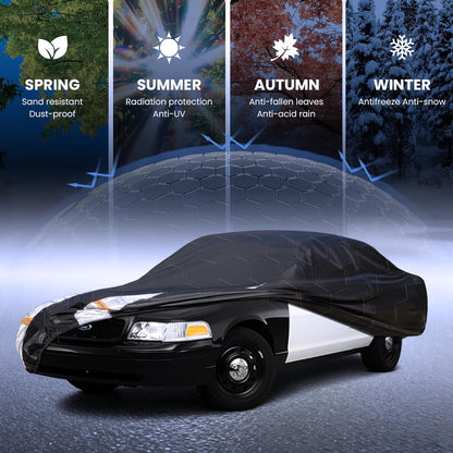 Large SUV Car Cover for Chevy Suburban 100% Waterproof All Weather, Heavy Duty Outdoor Full Exterior Covers Rain Sun Wind UV Protection. - Colors C