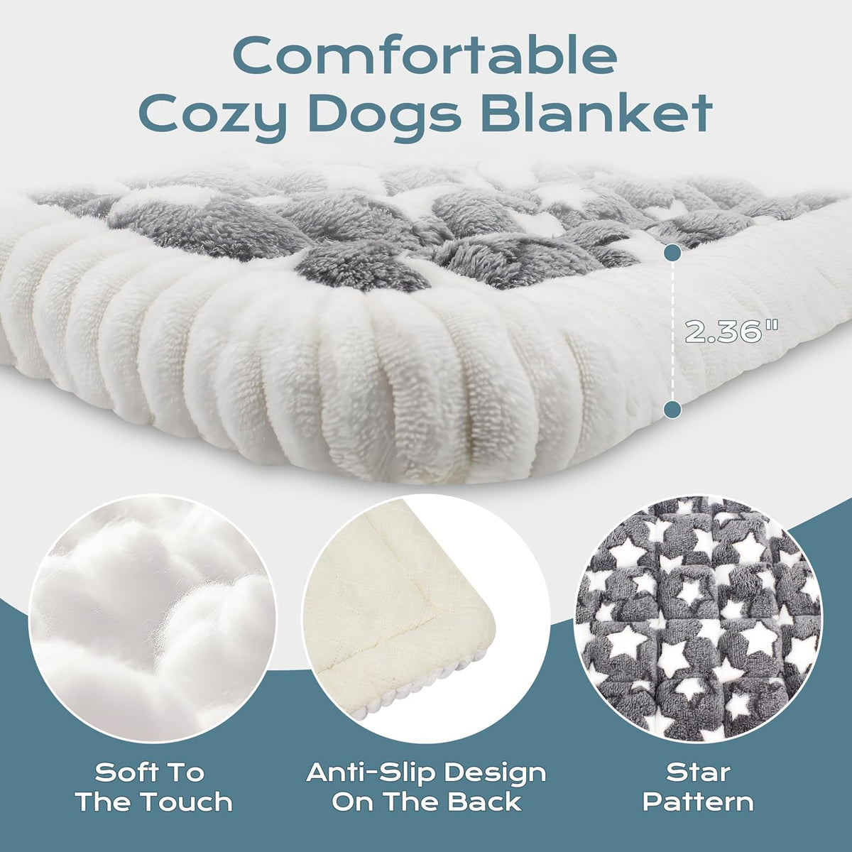 Backseat Dog Bed Mat for Car, Dog Car Seat Cover for Back Seat, Pet Car Blanket Soft and Comfortable, Bottom Non-Slip, Washable Travel Pet Mat for Cars Trucks and SUVs