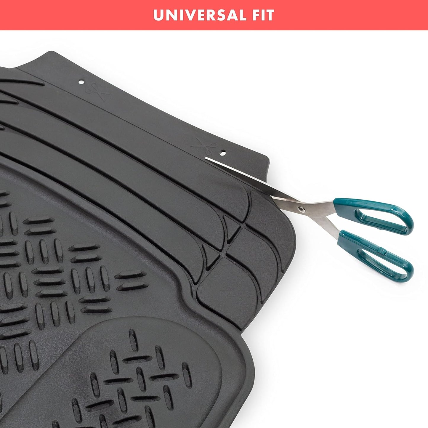 VaygWay Heavy Duty Cargo Liner Trunk Floor Mat – All Weather Trunk Protection Floor Mat - Black Rubber Trimmable Durable Cargo Auto Mat – Universal Fit Car SUV Truck Auto