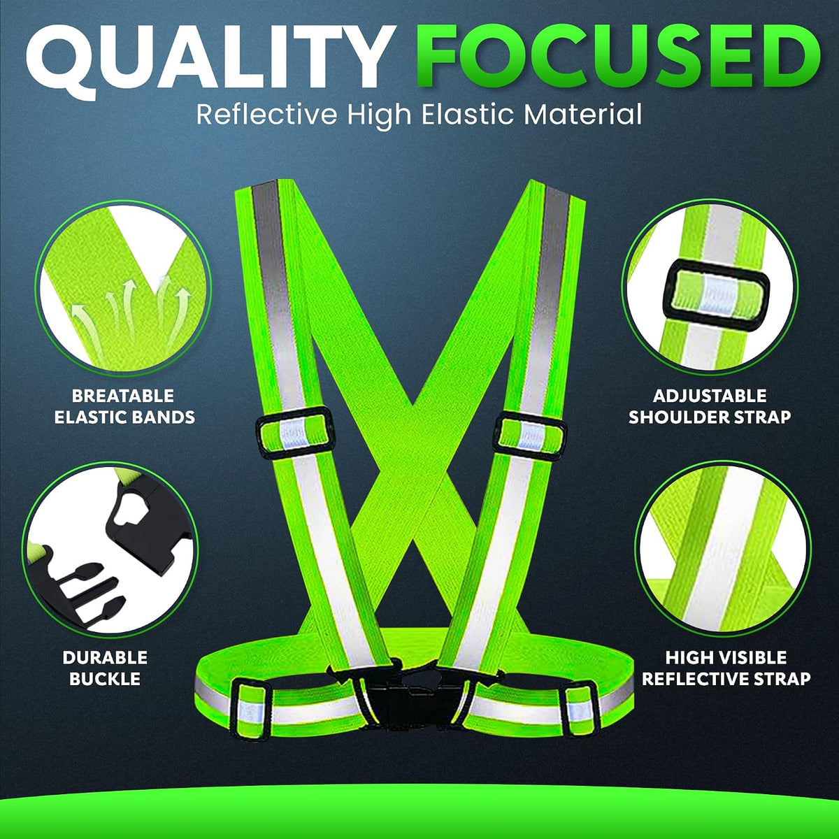 PeerBasics Safety Vests 10 Pack - Yellow Reflective High Visibility, Hi Vis Silver Strip, Men Women, Work, Cycling, Runner, Surveyor, Volunteer, Crossing Guard, Road, Construction, Neon (Mesh, 10)