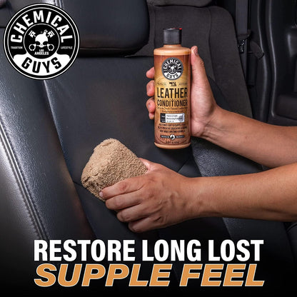 Chemical Guys Complete Leather Cleaner and Conditioner Detailing Kit with Total Interior, for Cars, Home, Office, and More (Works on Natural, Faux Leather and More) 9 Items - HOL412
