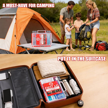 Gevoke Professional First Aid Kit - 310 Piece HardCase Medical Kit for Home, Car, Camping, Travel, Hiking, Truck, Office, Sports, Vehicle & Outdoor Emergencies