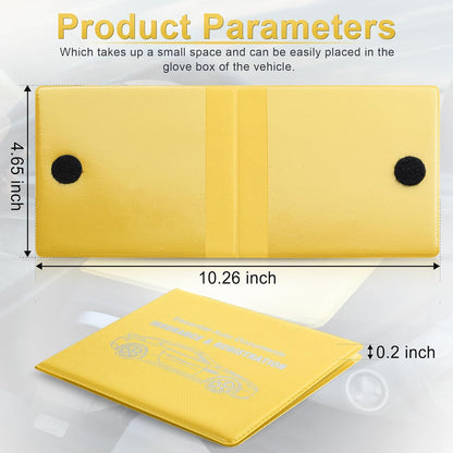 UYYE Car Registration and Insurance Card Holder, Vehicle Glove Box Car Organizer, Interior Car Accessories for Documents, Cards, License - 2 Pack