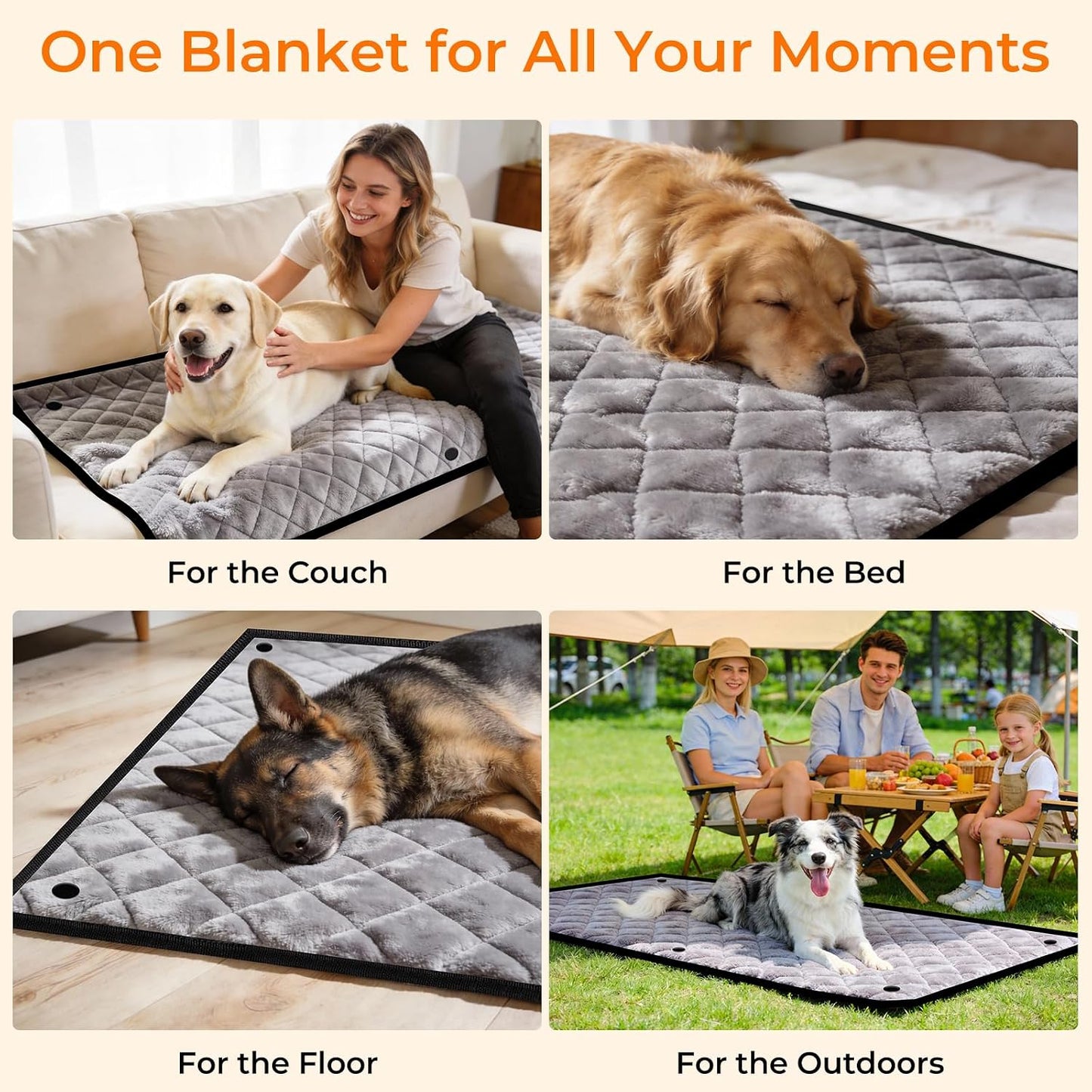 URPOWER Backseat Extender for Dogs - Hard Bottom Dog Car Seat Cover for Back Seat, Dog Hammock for Car and SUV, Pet Rear Seat Protector Dogs Travel Bed with Mesh Window