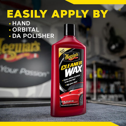 Meguiar’s Cleaner Wax, Liquid Car Wax For Diy Drivers & Detailers—Cleans, Polishes And Protects; Use On Exterior Paint And Clear Coat Surfaces On Cars, Trucks & Suvs - 16 Oz Bottle
