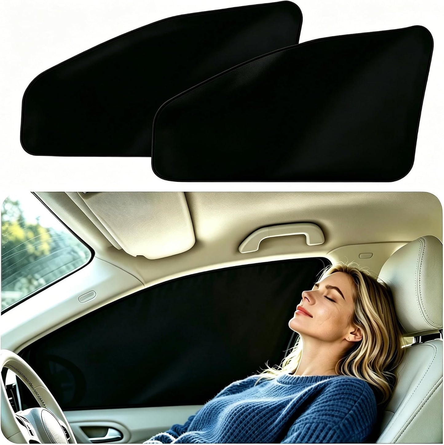 ZATOOTO Suede Car Window Shades 4PCS - Car Window Covers for Ultimate Privacy, UV Protection, and Heat Insulation, Side Window Sun Shade Perfect for Camping, Travel, Baby Safety, and Daily Use