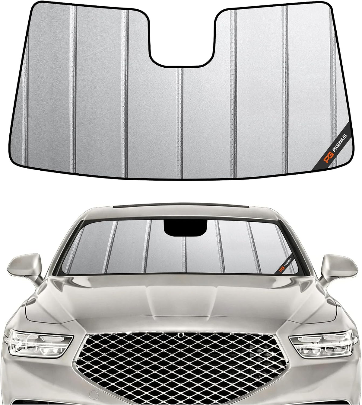 Pigenius Windshield Sun Shade for Genesis G80 2017-2020 Front Window Sunshade - AstraGuard