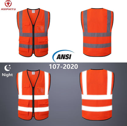 Reflective Safety Vest for Men Women Construction Vest Meet ANSI/ISEA Standard