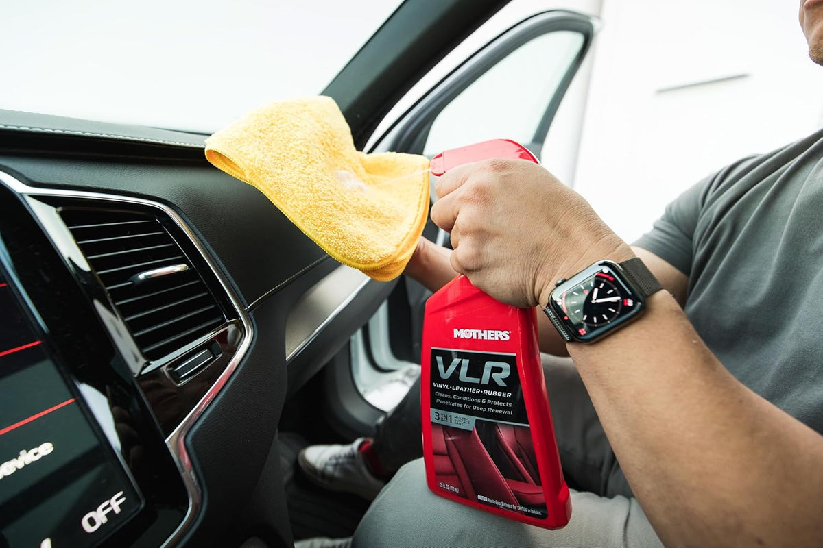 Mothers VLR Vinyl-Leather-Rubber Care, 24 oz. — Cleans, Conditions & Protects In One Step – pH Balanced Formula with Neatsfoot Oil & Lanolin To Protect Against Drying, Fading & Cracking (06524)