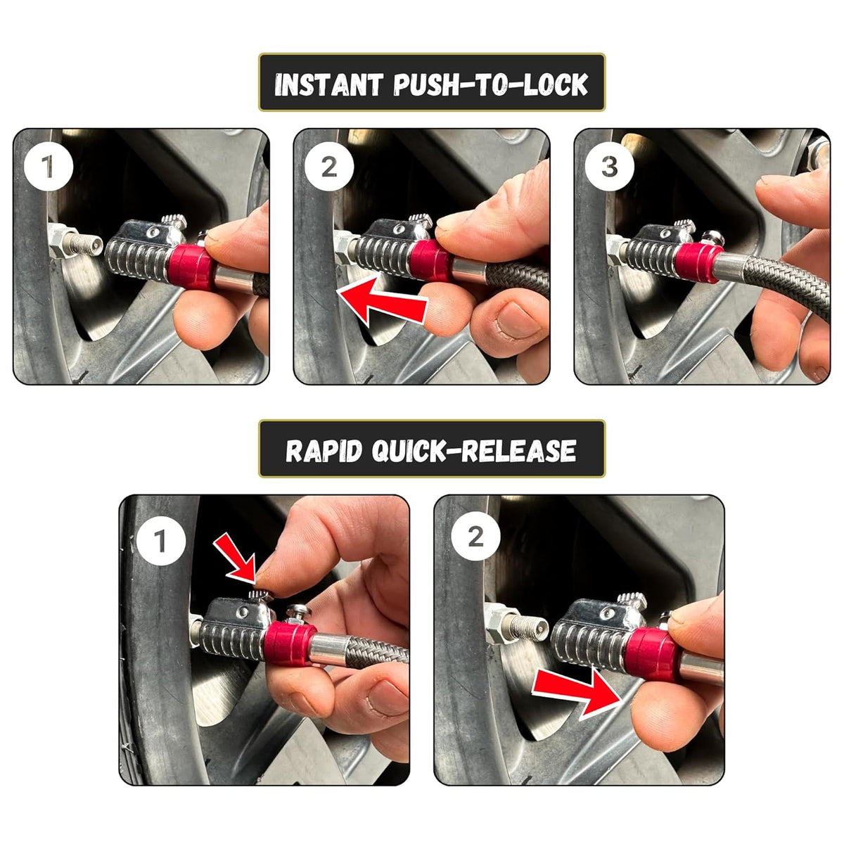 JACO ElitePro-X Tire Pressure Gauge with Lightning Chuck (100 PSI)