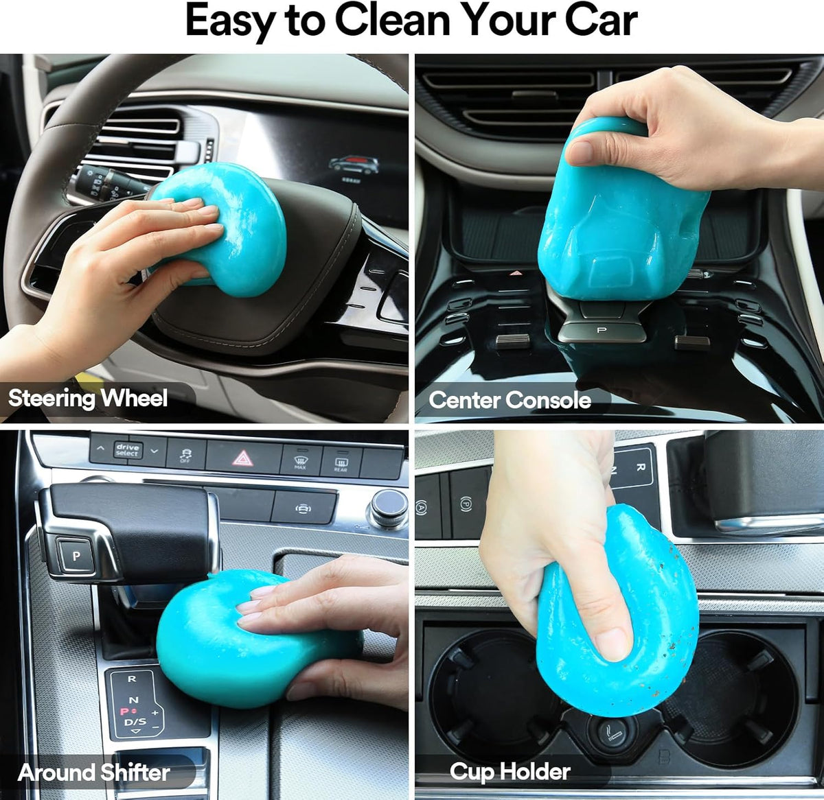 PULIDIKI Car Cleaning Gel Car Clean Putty, Universal Car Interior Cleaner Slime, Perfect Cleaning Kit Supplies, Auto Detailing Tools Car Accessories, Dust Remover Gifts for Men Women